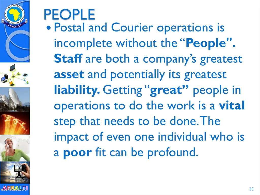 people postal and courier operations