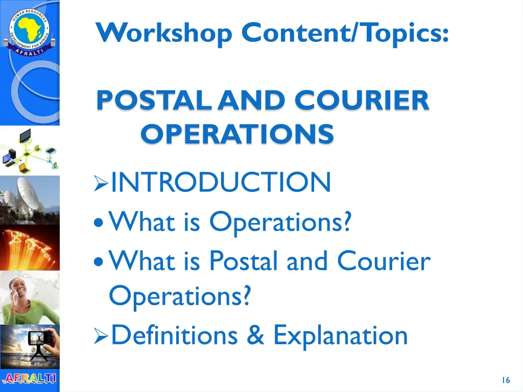workshop content topics