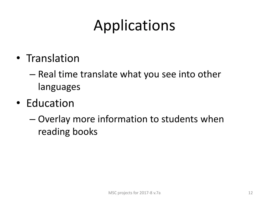 applications