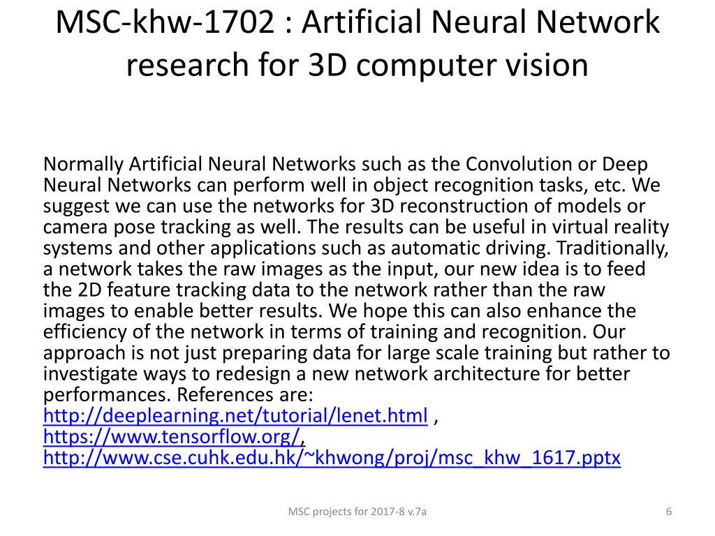 msc khw 1702 artificial neural network research 1