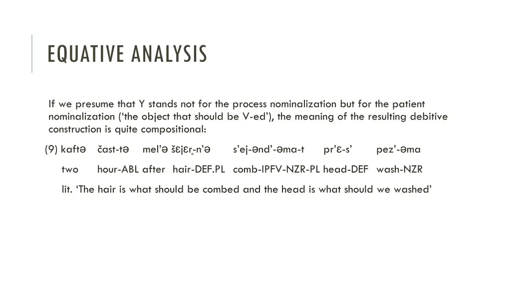 equative analysis