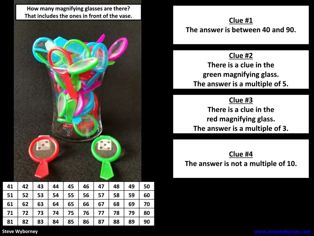 how many magnifying glasses are there that 3