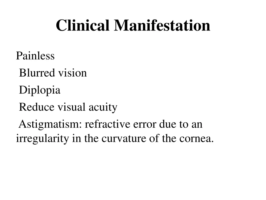 clinical manifestation