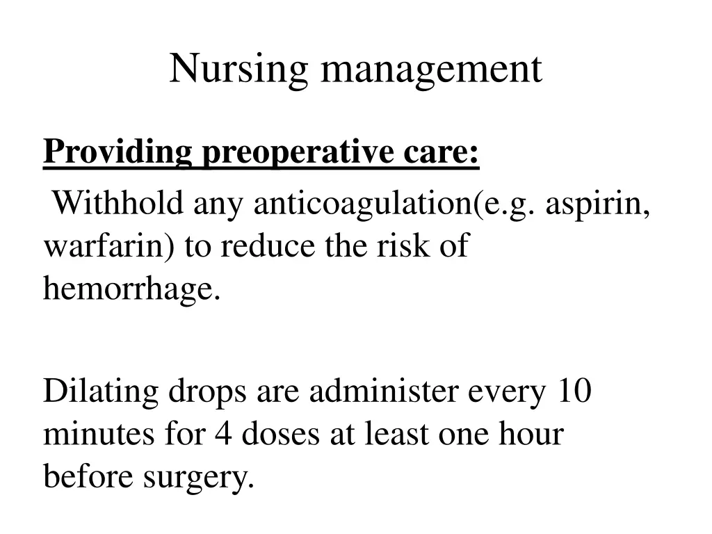 nursing management