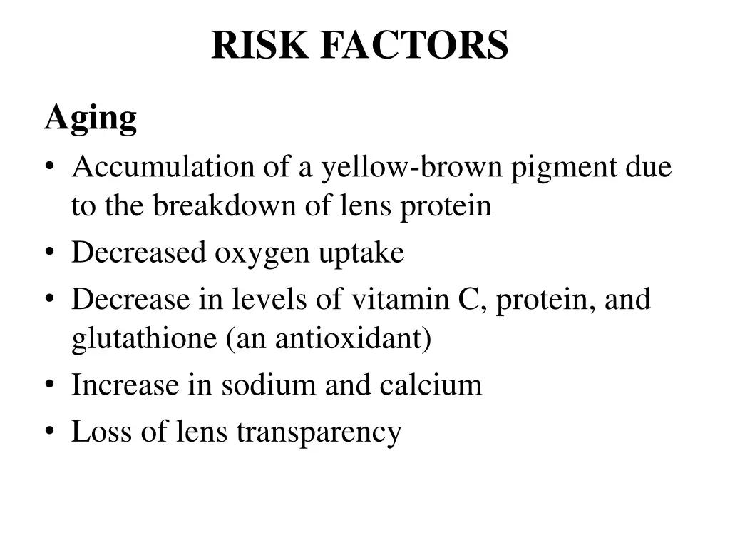 risk factors