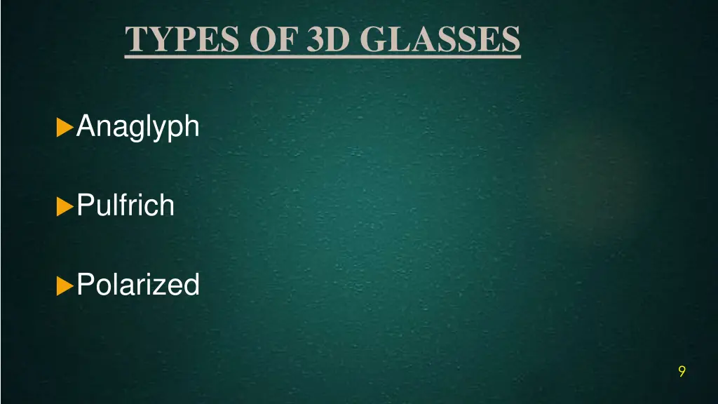 types of 3d glasses