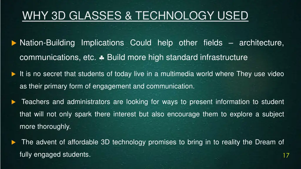 why 3d glasses technology used 1