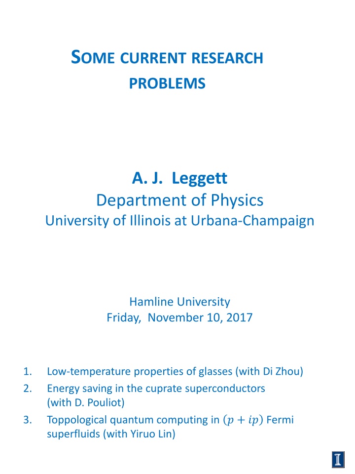 s ome current research problems