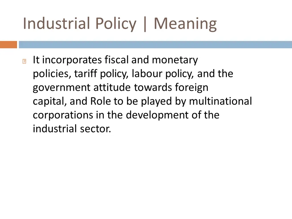 industrial policy meaning