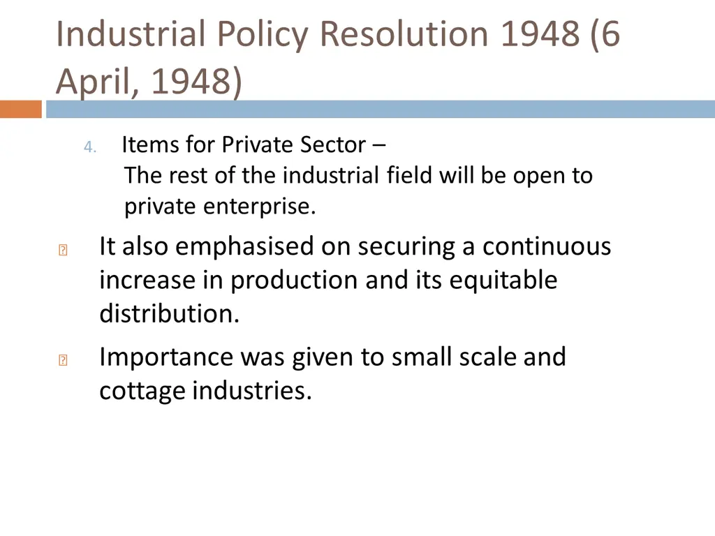 industrial policy resolution 1948 6 april 1948