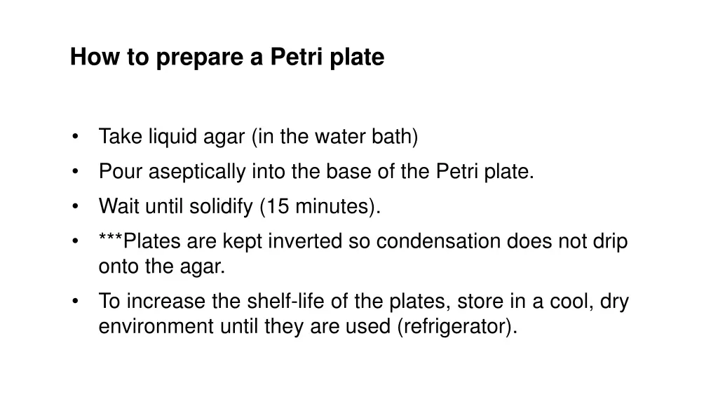 how to prepare a petri plate