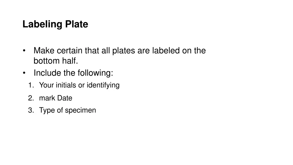 labeling plate