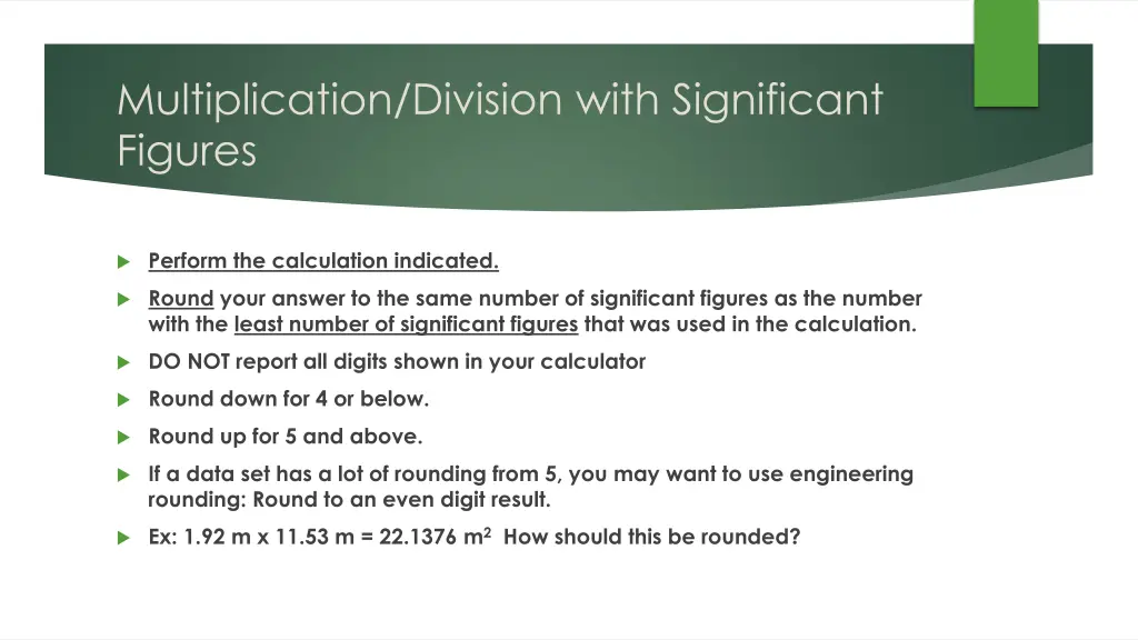 multiplication division with significant figures