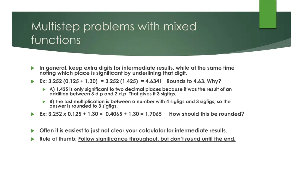 multistep problems with mixed functions