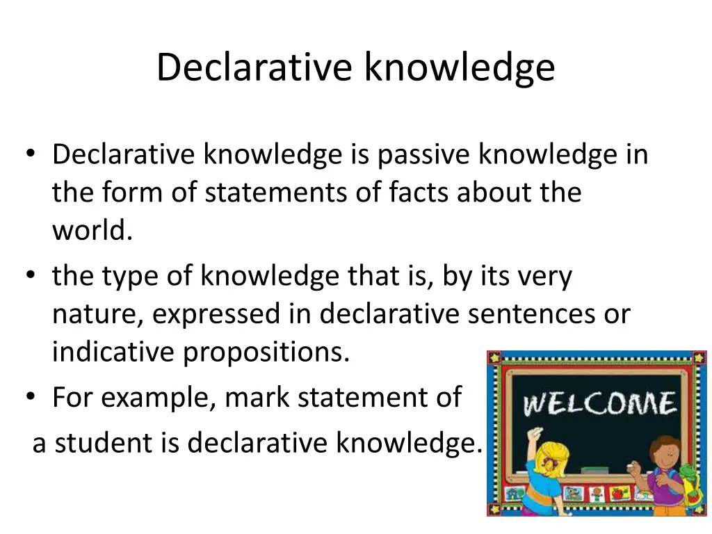 declarative knowledge