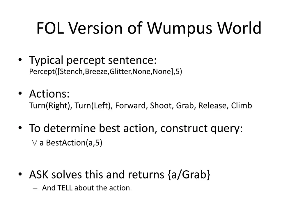 fol version of wumpus world