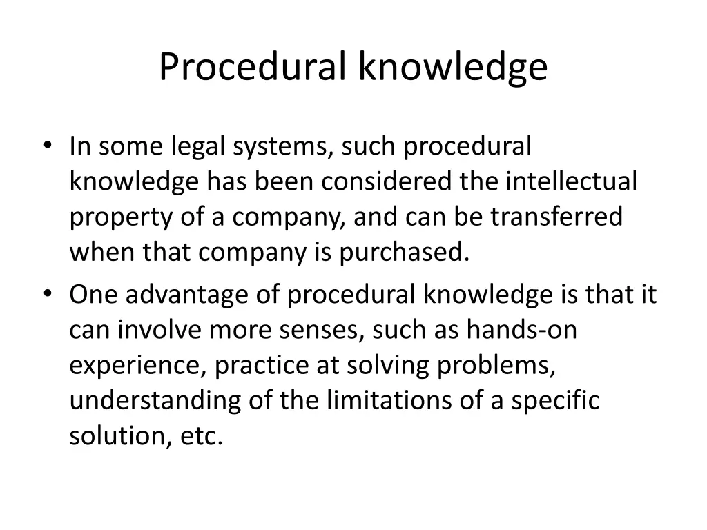 procedural knowledge 1