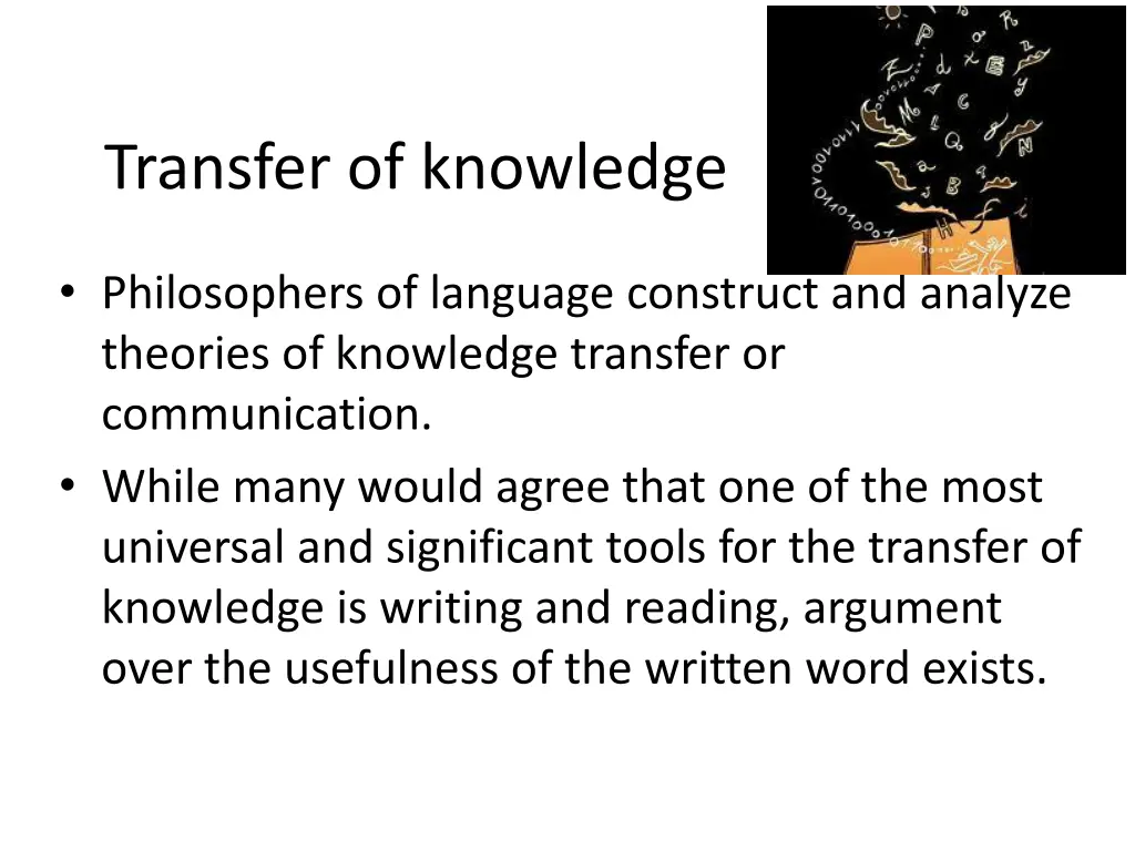 transfer of knowledge 1