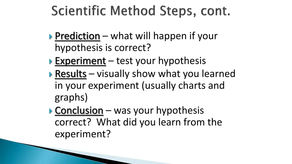 prediction what will happen if your hypothesis