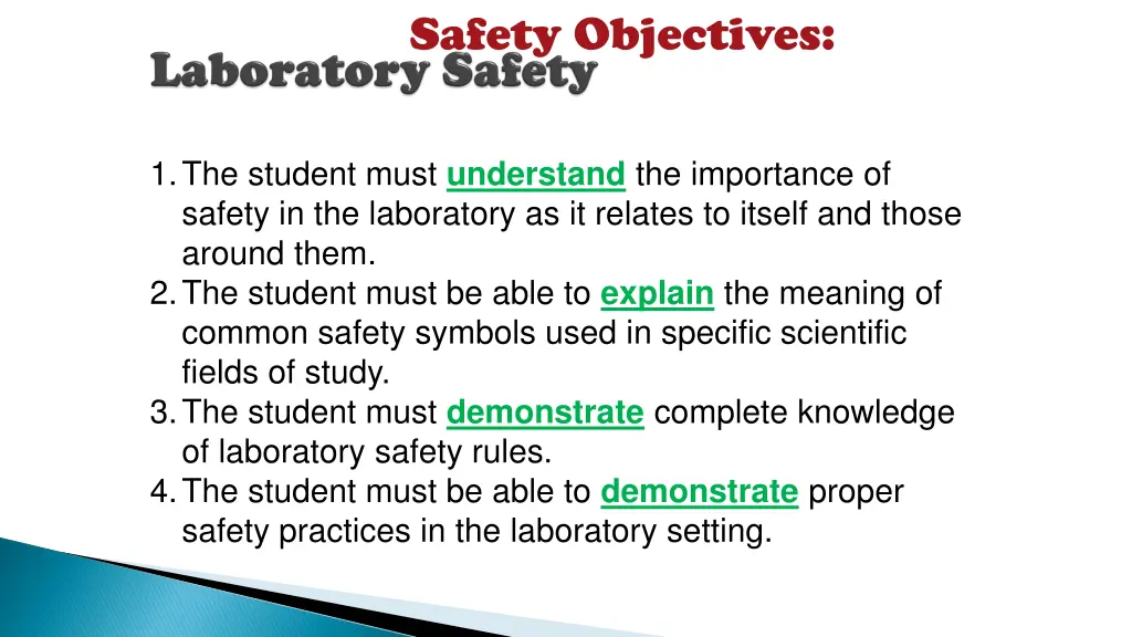 safety objectives