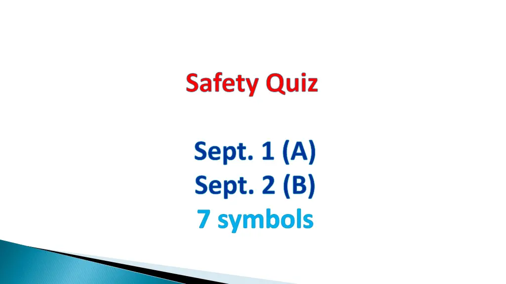 safety quiz