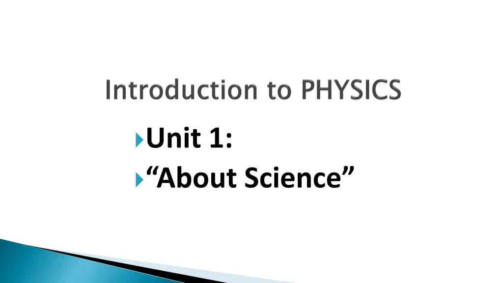 unit 1 about science