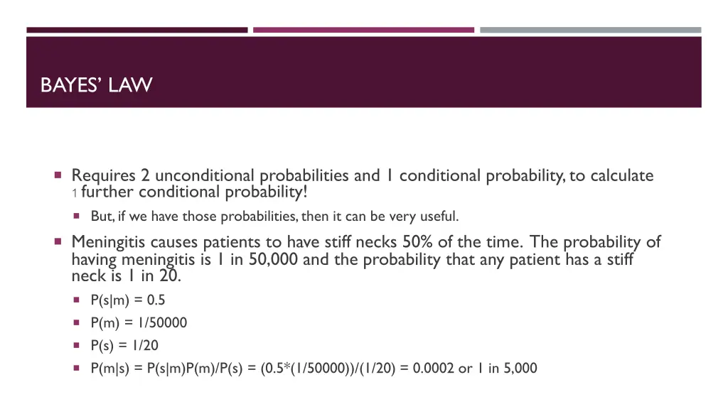 bayes law 1