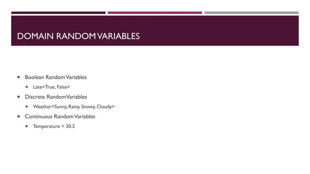 domain random variables