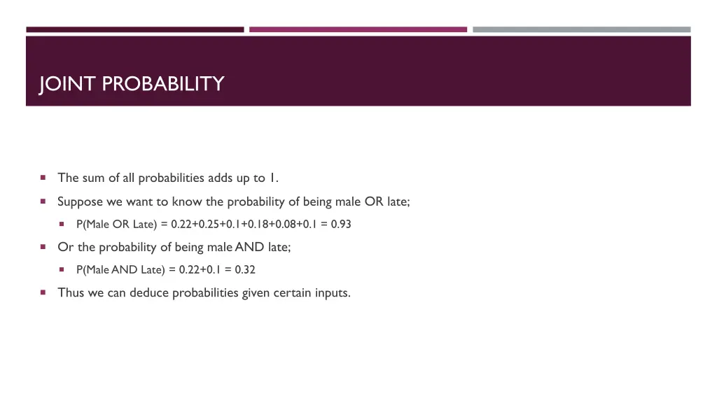 joint probability 1