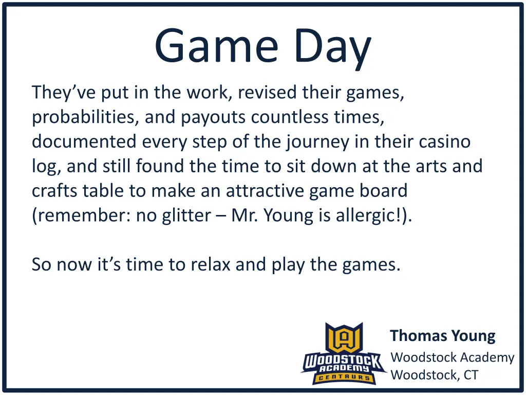 game day