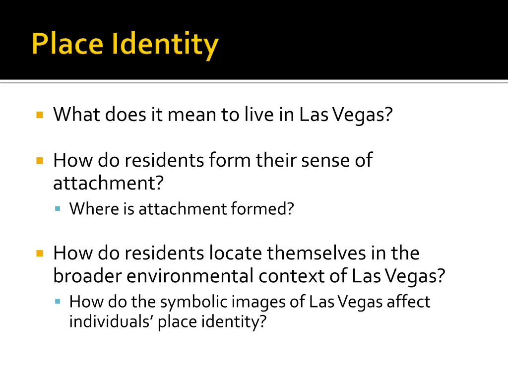 what does it mean to live in las vegas