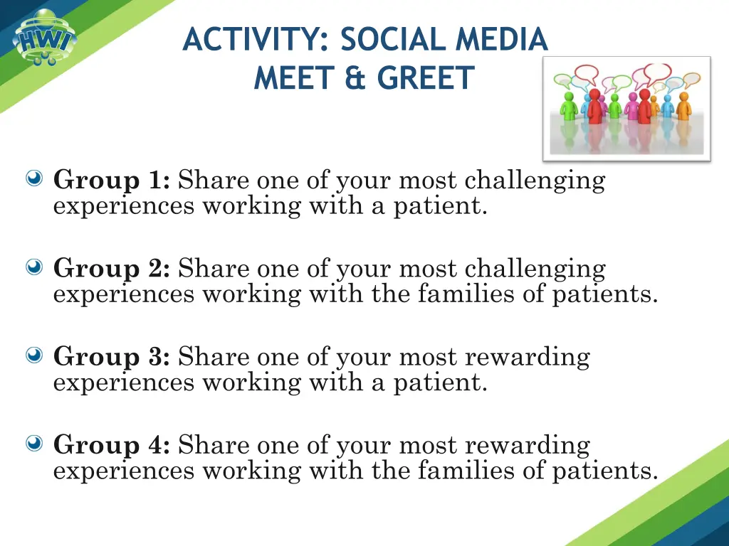 activity social media meet greet