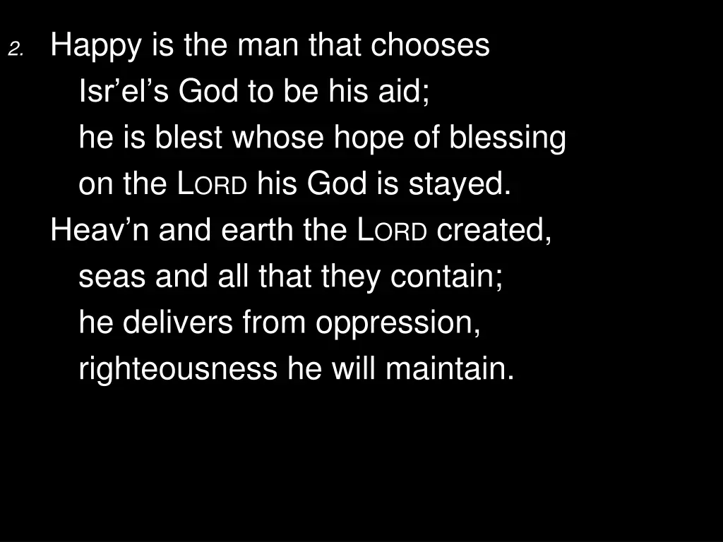 2 happy is the man that chooses