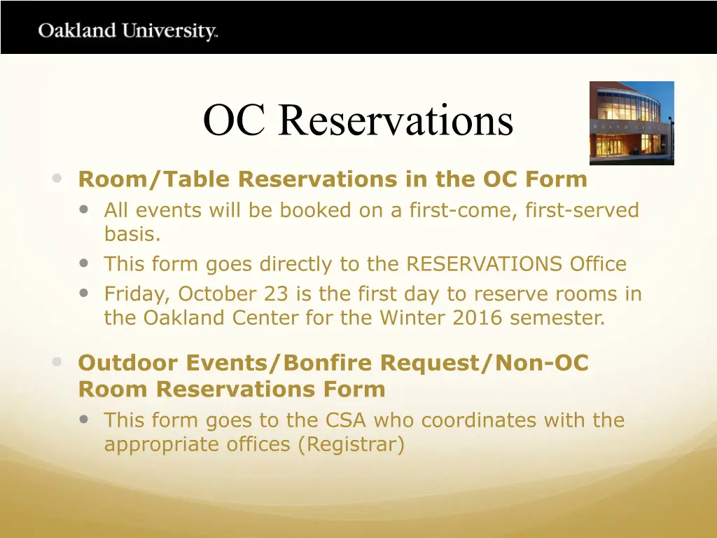 oc reservations