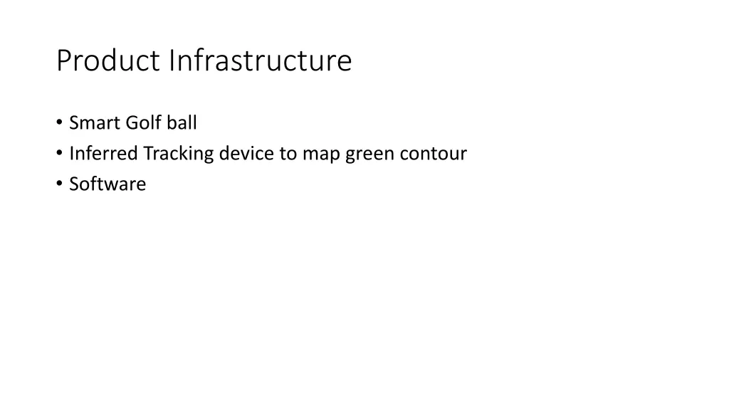 product infrastructure