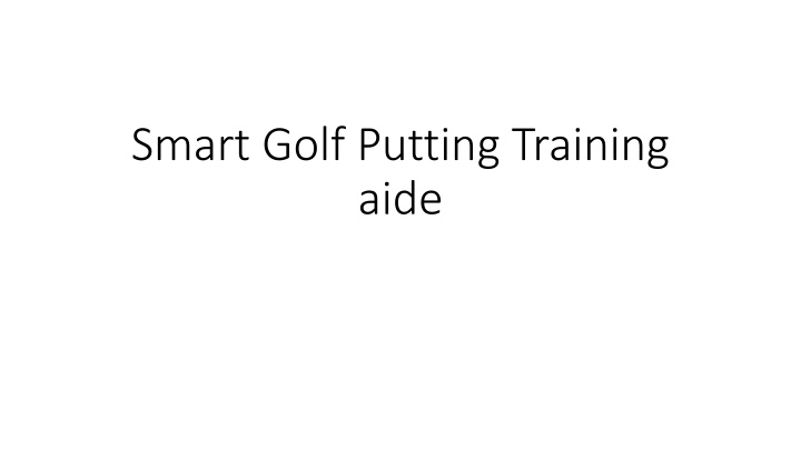 smart golf putting training aide