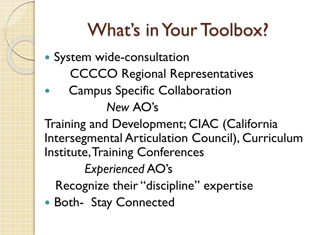what s in your toolbox