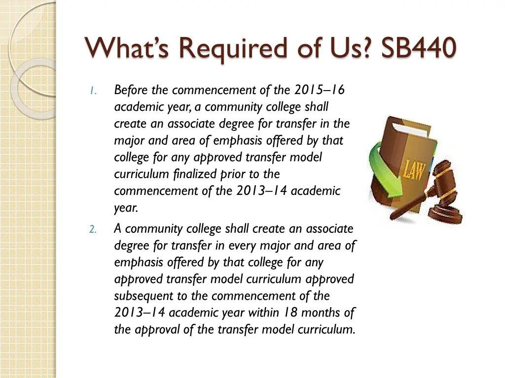 what s required of us sb440