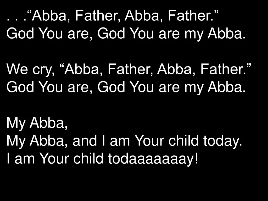 abba father abba father