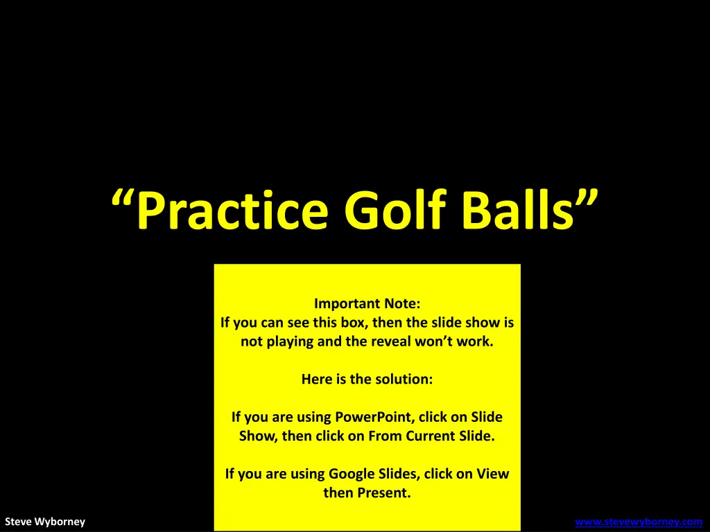 practice golf balls