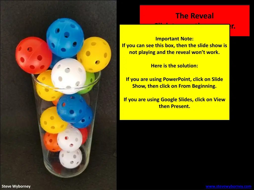 the reveal