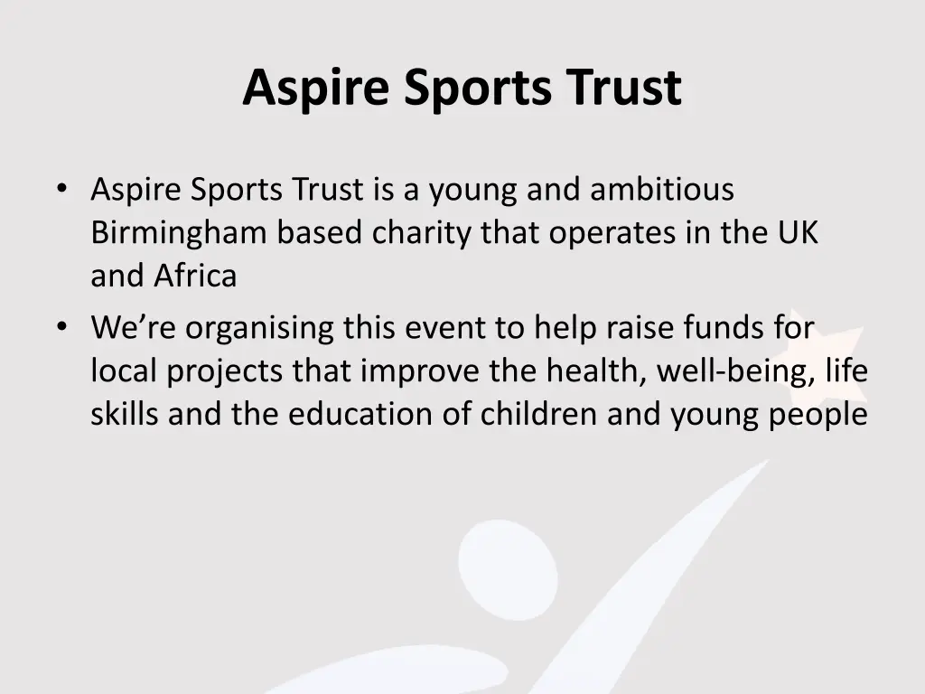 aspire sports trust