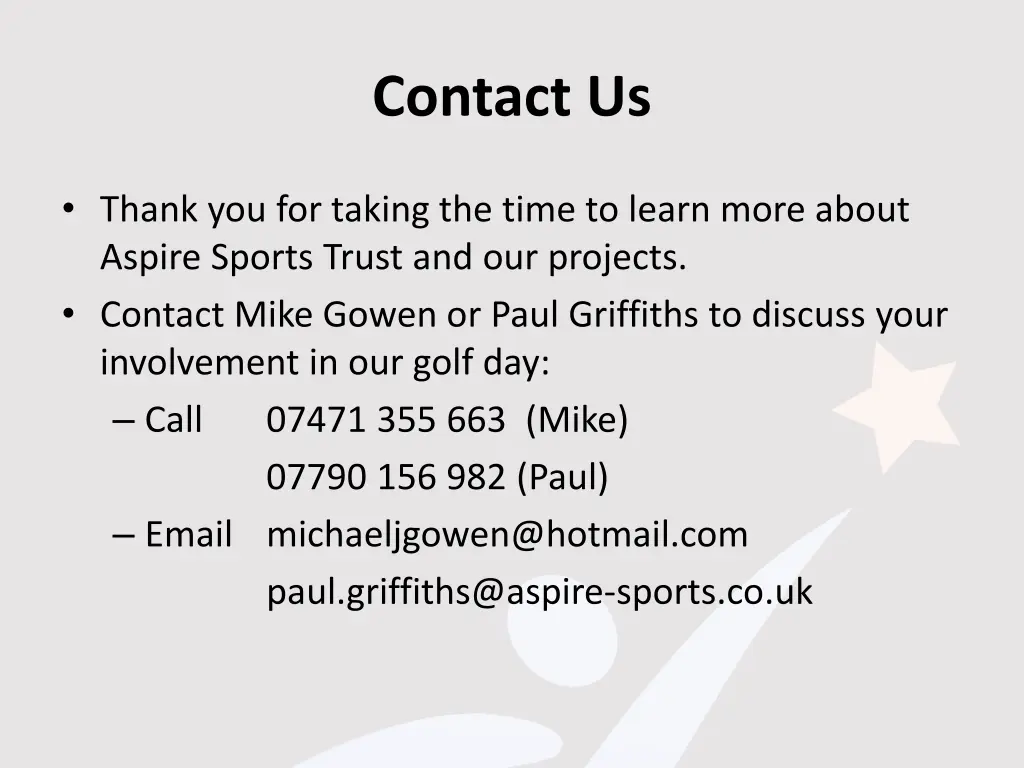 contact us