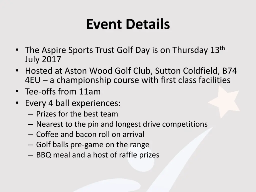 event details