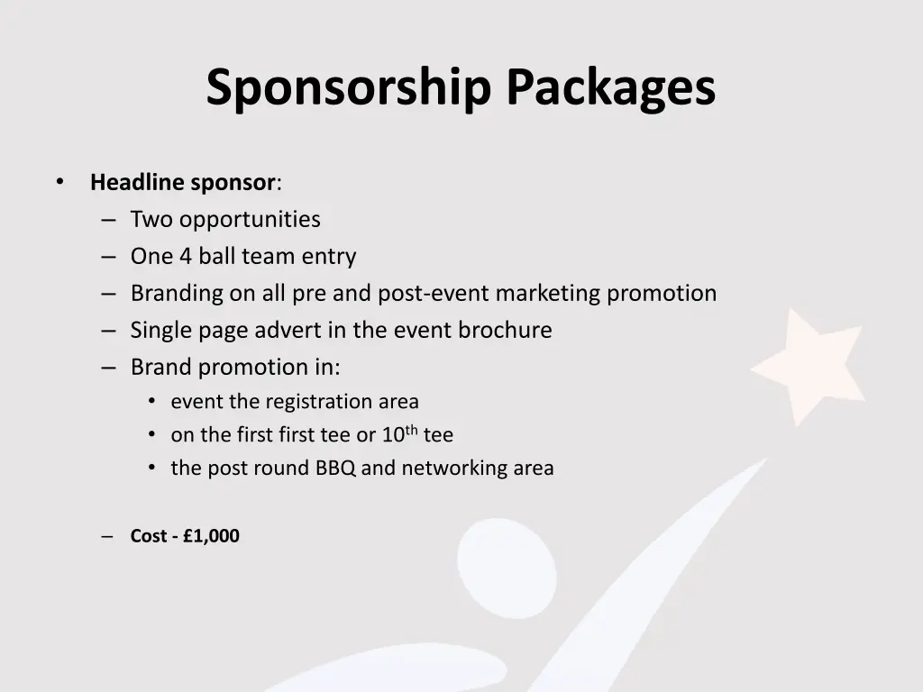 sponsorship packages