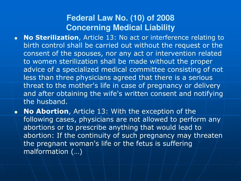 federal law no 10 of 2008 concerning medical 1