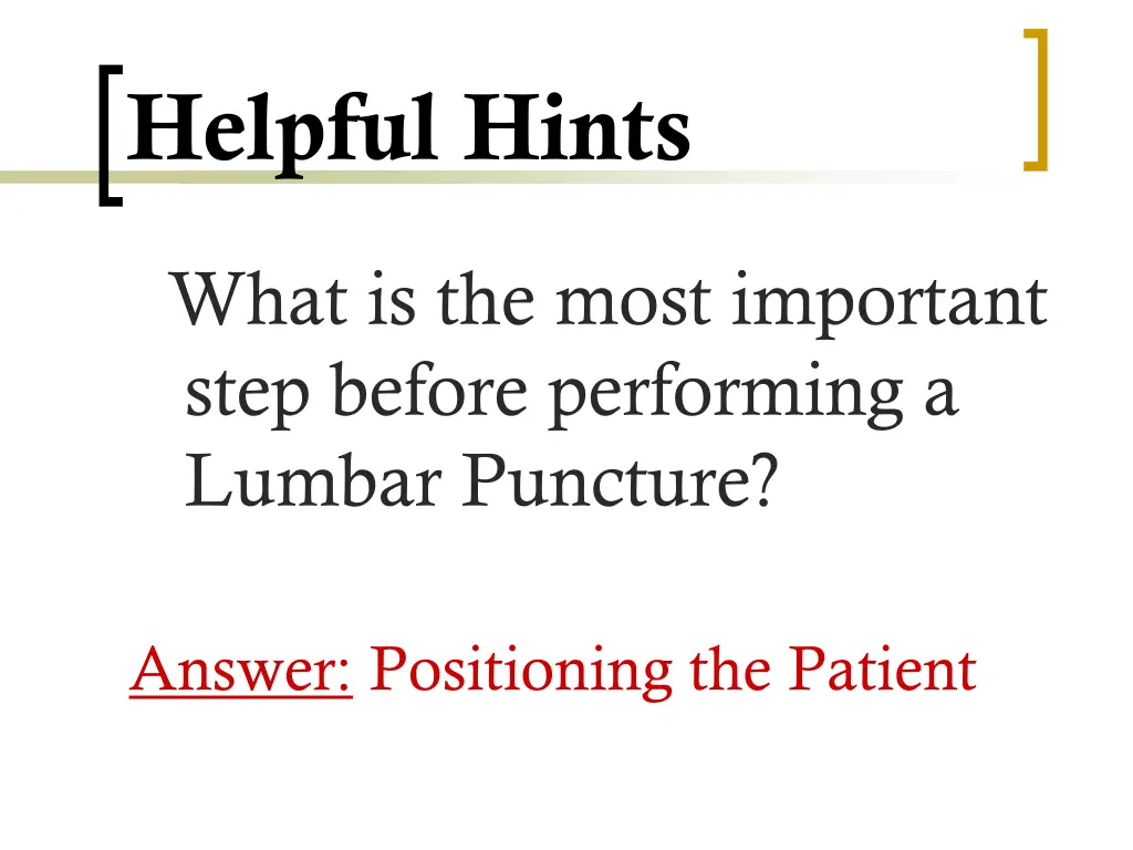 helpful hints