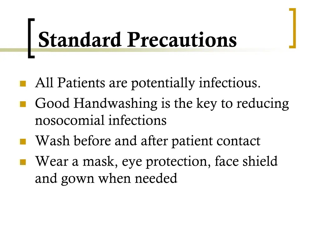 standard precautions