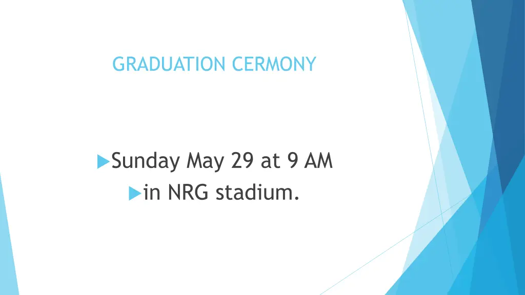 graduation cermony