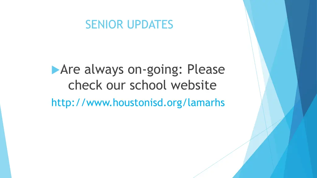 senior updates